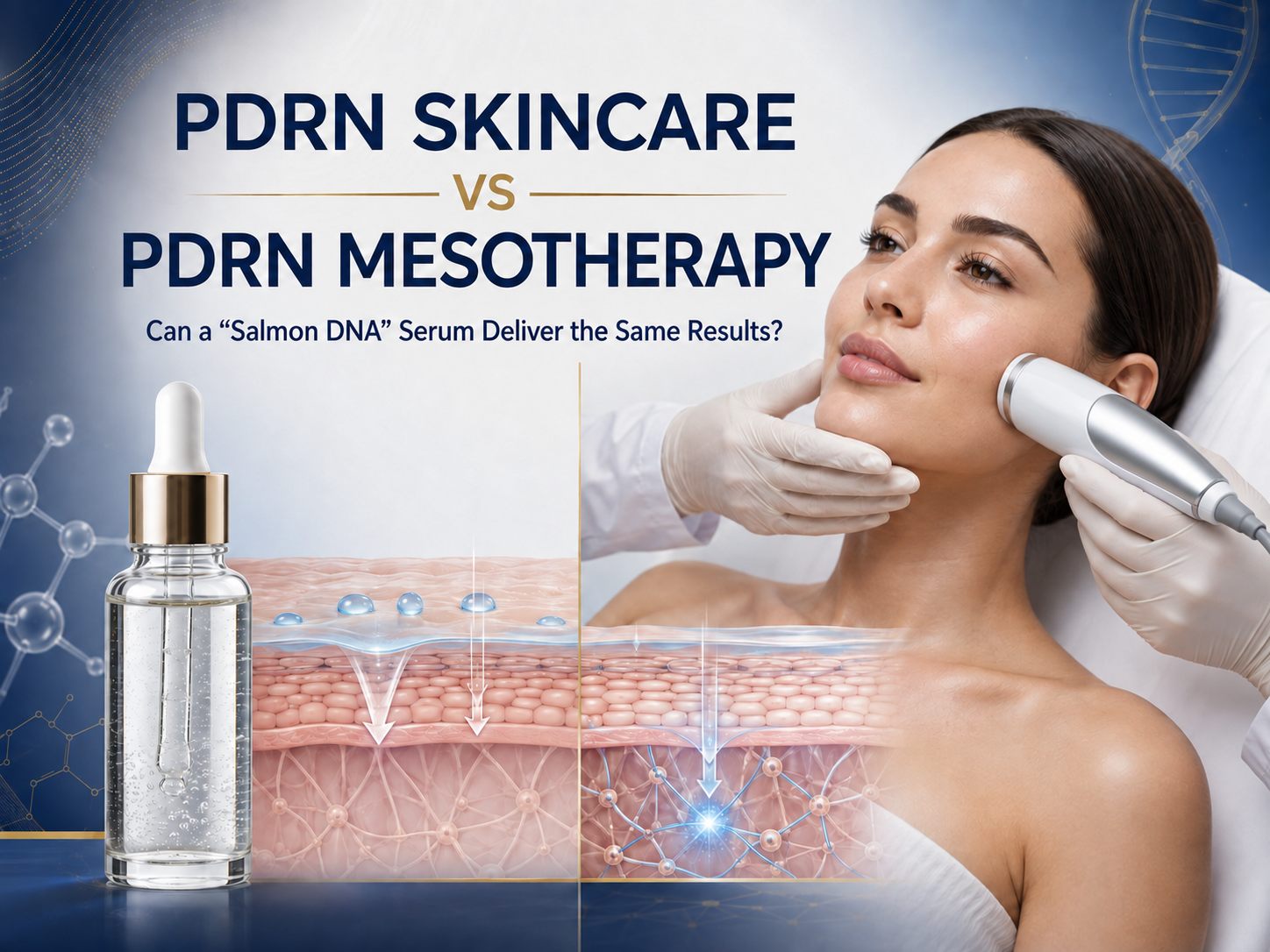 PDRN Skincare vs PDRN Mesotherapy: Can a “Salmon DNA” Serum Deliver the Same Results? PDRN Skincare vs PDRN Mesotherapy: Can a “Salmon DNA” Serum Deliver the Same Results?