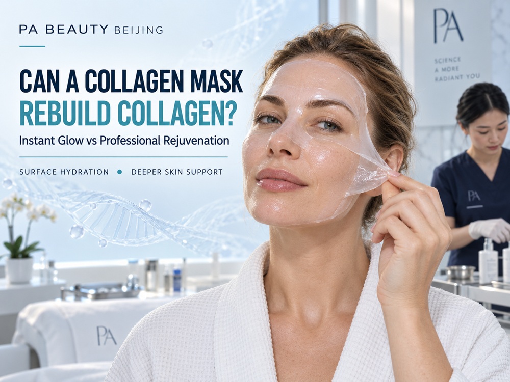 Can a Viral Collagen Sheet Mask Rebuild Collagen? Instant Glow vs Professional Collagen Rejuvenation  Collagen sheet masks are everywhere on TikTok, Instagram and K-Beauty shopping platforms.  Some are designed to be worn for several hours or overnight.
